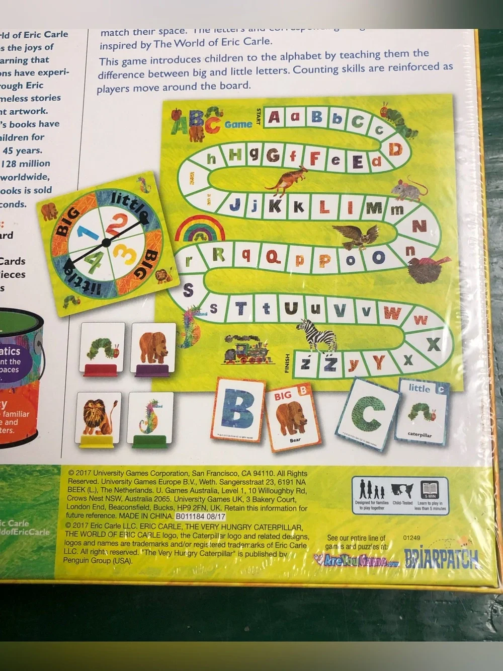 The Very Hungry Caterpillar Spin & Seek ABC Game Kids Preschool Letters Age 3+